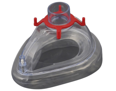 Маска з надувною манжетою одноразова №4 для дорослих малого розміру, Пласті-мед